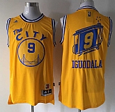 Golden State Warriors #9 Andre Iguodala Throwback The City Yellow Jerseys,baseball caps,new era cap wholesale,wholesale hats
